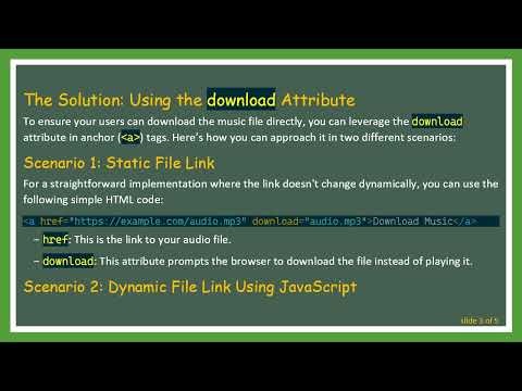 How to download music with JavaScript