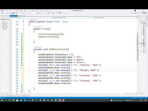 How to Add Command Button in DataGridView | Add Buttons in Each row of DataGridView Windows Forms C#