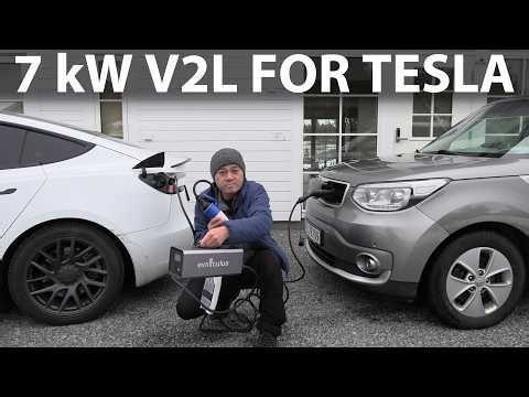 Evniculus V2L adapter for Tesla with 7 kW/32A CEE output
