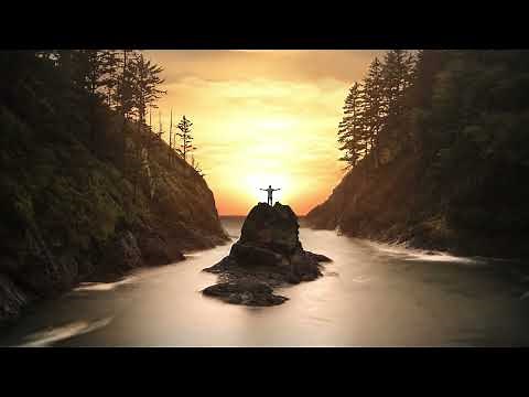 Praise Worship With Sunrise Stream And Mountain Valley 4K Christian Worship Background Motion Loop