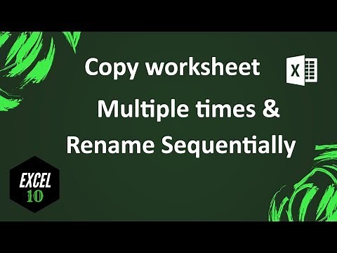 How To Copy Sheet And Rename Automatically In Excel