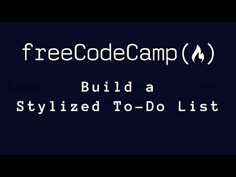 freeCodeCamp - Build a Stylized To-Do List