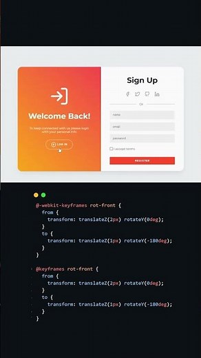 Login Form Animation Using CSS!