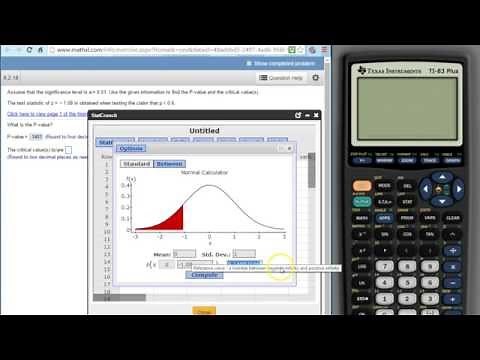Using stat crunch to find a p-value given a test statistic