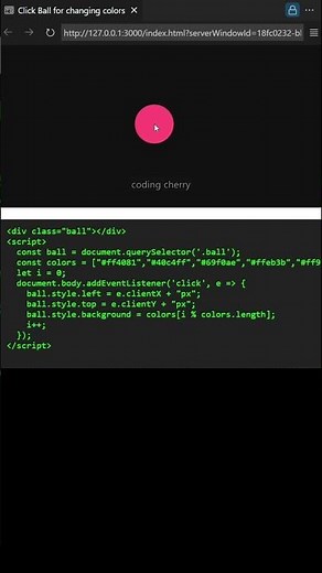 Changing Ball Color on One Click Using CSS & JavaScript 🎨 | Beginner Project #CSS #JavaScript #HTML