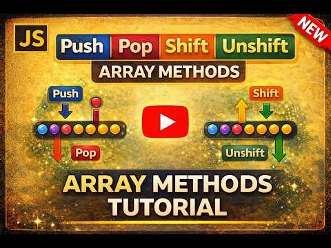 JavaScript Array Methods Explained | Push Pop Shift Unshift in JS (Beginner Friendly)