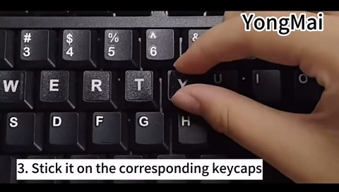 2Pcs Russian Keyboard Stickers for PC Computer Mac Laptop Desktop Keyboard, Russian Keyboard Replacement Stickers, Black Font White Background