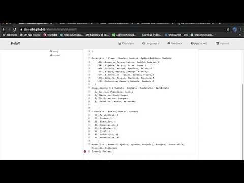 Relax - Relational Algebra Calculator