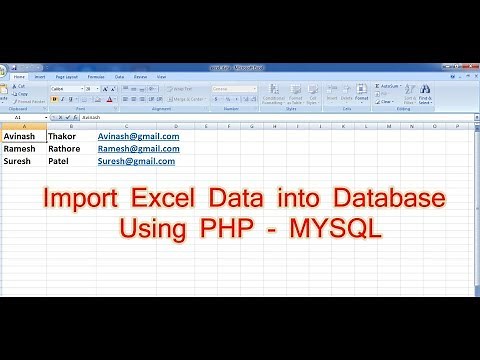how to import excel data into mysql database using php