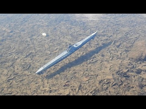 RC潜水艦を作ろう５の３ Revell 1/72 U Boot VII C 調整と走行