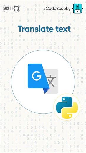 Translate text with Python. #pyhton #python3 #programming #developer #googletranslate #coder #codescooby