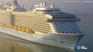 New video shows huge waves slamming into cruise ship