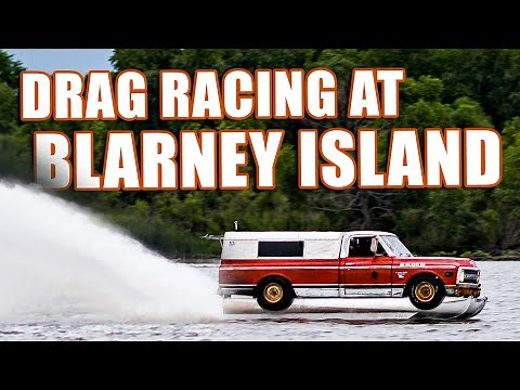 Farmtruck races the World's Fastest Pontoon Boat at Blarney Island! Behind the scenes video!