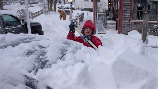 How much snow did Cape Cod get so far? Snow expected to continue.