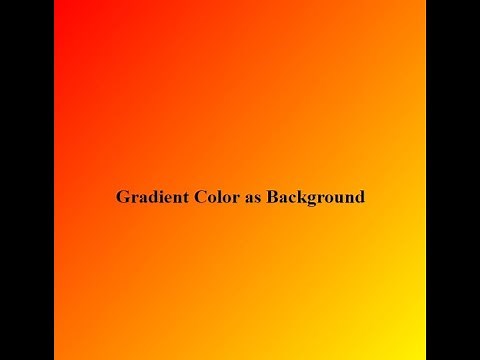 Gradient Background in HTML