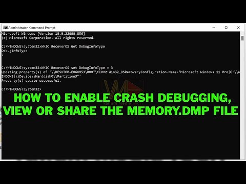 How to Enable Crash Debugging, View and Share Memory DUMP File in Windows 10 and Windows 11