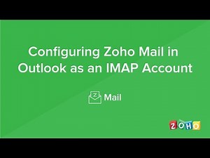 Configure in Outlook - IMAP - Zoho Mail