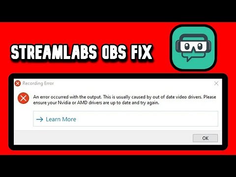 "An error occurred with the output please check your streaming and recording settings" FIX