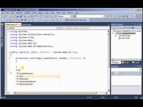 How to create snippet in visual studio.