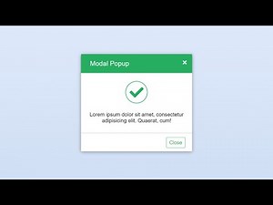 Simple Modal Popup Box using HTML & CSS