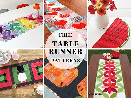 25  Free Table Runner Patterns To Lift Your Mood ⋆ Hello Sewing