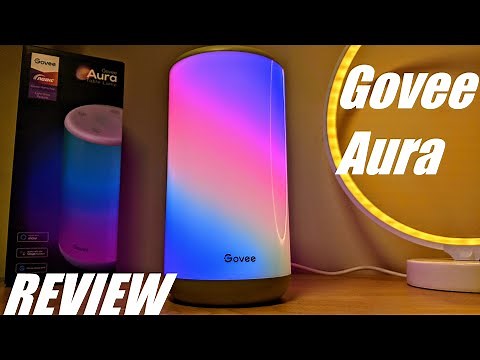 REVIEW: Govee Aura Smart LED Table Lamp - Best Mood Lamp! WiFi, RGBIC (Multi Color)
