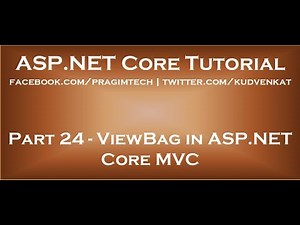 ViewBag in ASP NET Core MVC