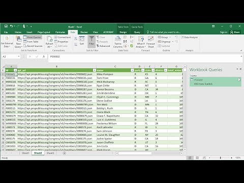 How to access an API with Excel 2016