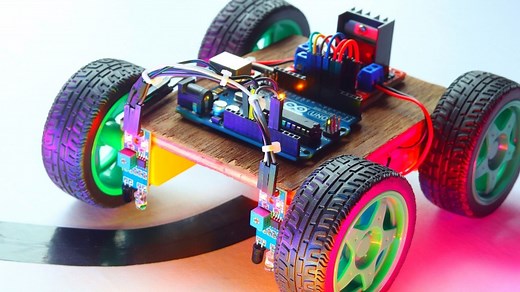 Line Follower Robot Car with Arduino UNO, L298N Driver, IR Sensor | CircuitBest