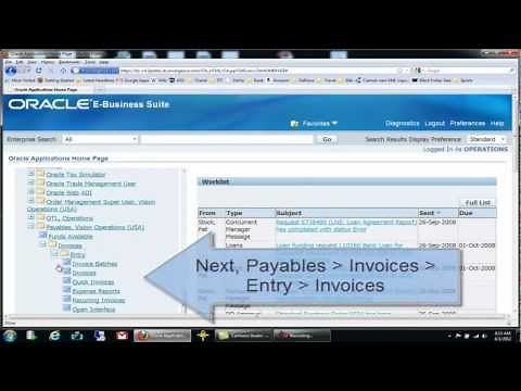 How to do Manual Invoice Entry in Oracle Accounts Payable - Oracle R12 Financial New Features