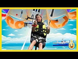 Boat Ride & Parasailing! Kids Water Activities & Outdoor Family Fun Trip with Park Ranger Aaron & LB