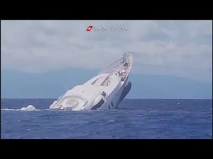 Dramatic video captures luxury yacht sinking off the coast of Italy