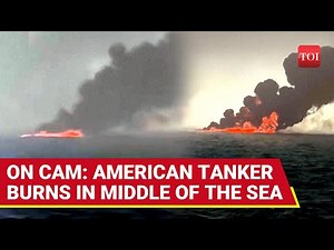 Dramatic North Sea Collision: Ship Hits Oil Tanker Hired By US Military; Monster Flames On Cam