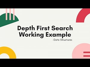 Depth First Search (DFS) Working Example | Data Structures