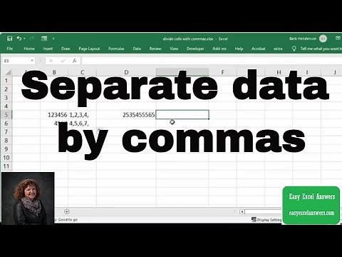 Separate data by comma in Excel