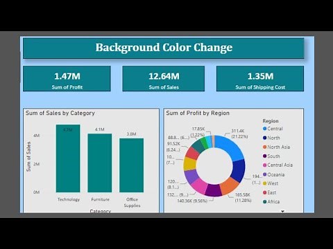 Power BI: Change Dashboard Background Color (Step-By-Step)