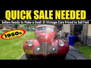 Sellers Ready to Sell! 21 Vintage Cars Priced to Sell Fast – See These Rare Classics!