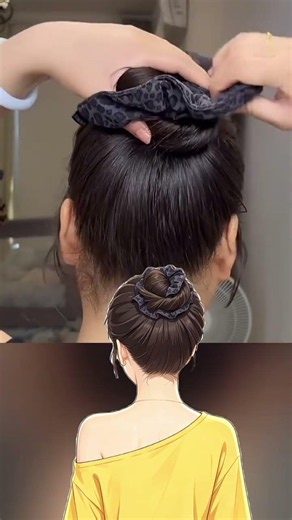 #Hair Tying tutorial#Compile and distribute tutorials#Hairstyle tutorial#Bun head#Hair tie