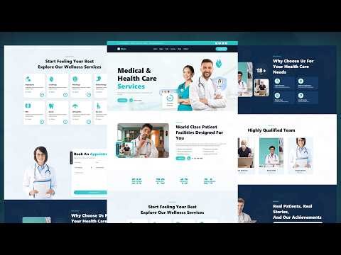 Complete Responsive Hospital Website Design Template Using HTML - CSS - JavaScript || Step By Step