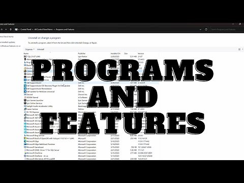 Programs and Features in Windows 11 22H2