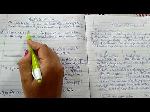 How to write an effective article / Article Writing in English class 6 - 12 / Article Writing Format