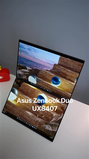 ASUS Zenbook Duo UX8407 — double écran OLED 3K 144Hz, 19,8