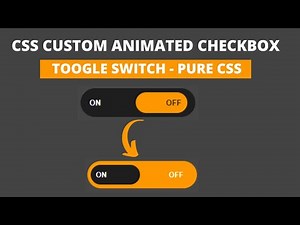 Pure Css Custom Checkbox Design || CSS Toggle Switch