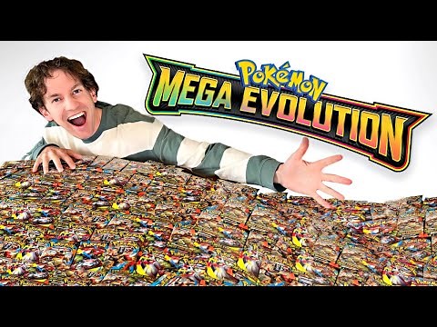 Opening 100x Pokémon Mega Evolution Booster Packs