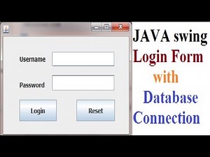 LOGIN Form with MYSQL Database JDBC | JAVA SWING GUI