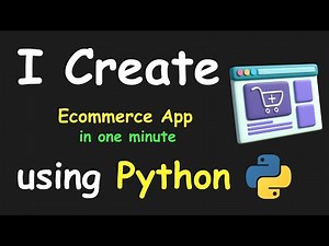 I CREATE ECOMMERCE APP IN 1 MIN USING PYTHON & LEARN PYTHON BY BUILDING SIMPLE PROJECTS