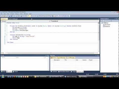 Visual Basic VB.Net Function Tutorial - Hello World