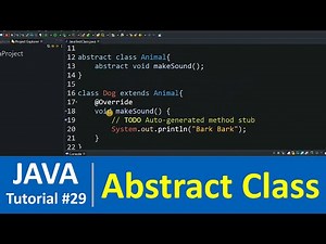 Java Tutorial #29 - Abstract Class and Abstract Methods in Java Programming