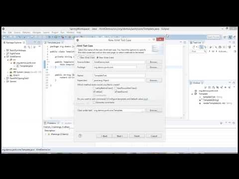 Eclipse Tutorial: Generate a JUnit Test for any Java class in the IDE