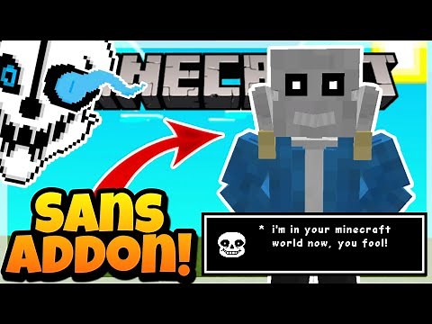 Minecraft UNDERTALE SANS Addon! (Sans Mode, Judgement, Xans) - SANS Mod Review [MCPE/Bedrock]